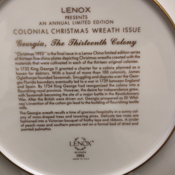 🆕🆕🤶🤶🆕Lenox annual Limited addition Christmas plate 93 - Picture 5 of 8